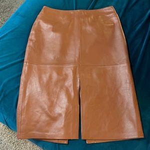NWT Cache saddle leather skirt, size 6